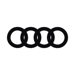 Audi ringe - schwarz, 400x138mm