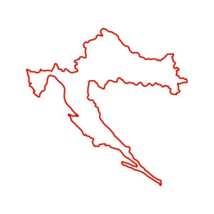 kroatien-landkarte-umriss-rot