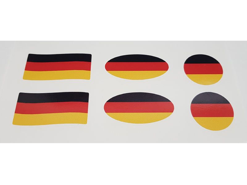 Deutschland-6er-Set-Aufkleber-Länderflaggen – modrinho