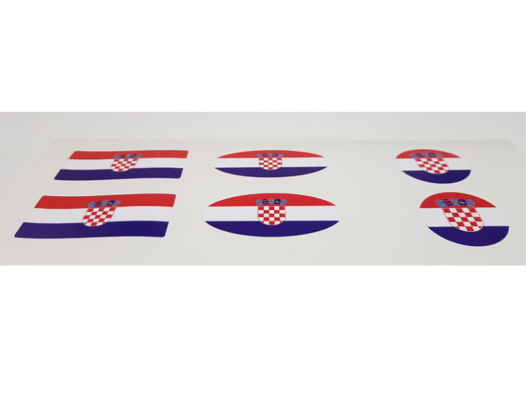 12 Stück Mini-Aufkleber Kroatien Flagge – 33x20 Mm, Selbstklebend Für Dekoration & Sammeln