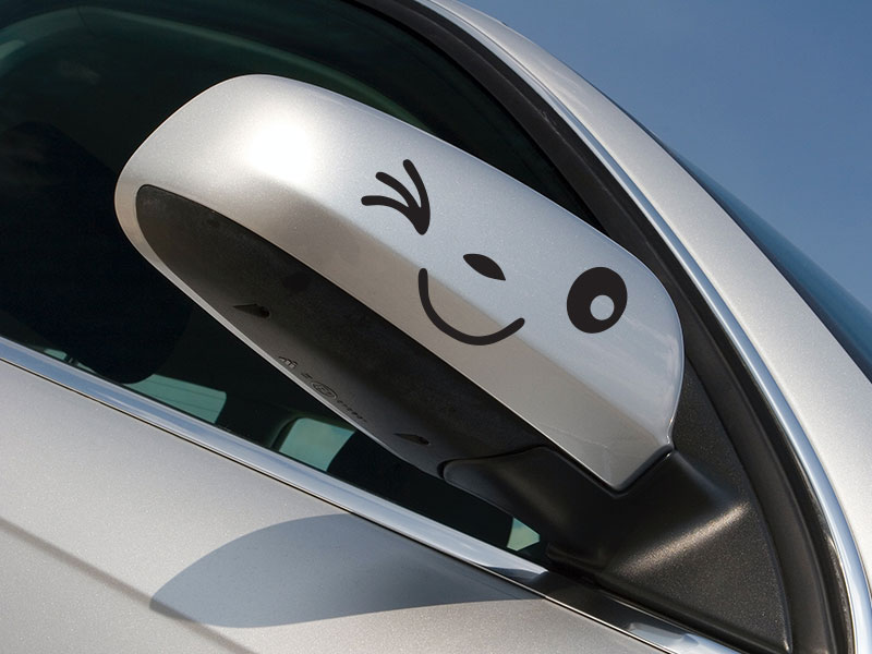 2 Stuck Smiley Face Design Aufkleber Dekoration Aufkleber fur Auto  Seitenspiegel Ruckansicht