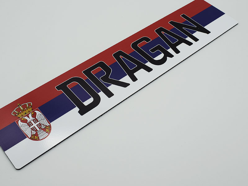 LKW-Namensschilder mit Kroatische Flagge und Ihrem Wunschtext