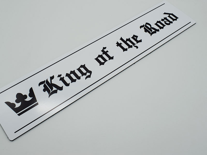 LKW-Namensschilder King of the Road Weiss