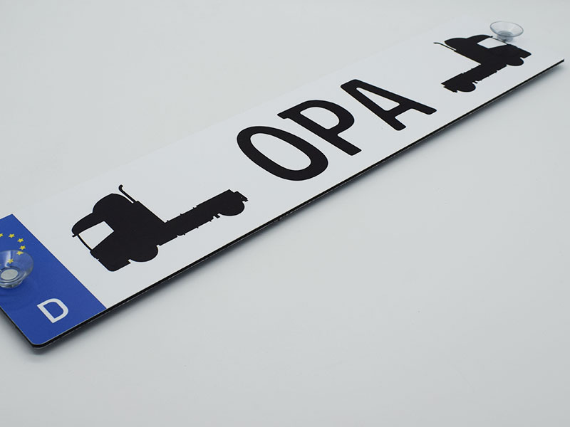 LKW-Namensschilder Autokennzeichen Opa – modrinho