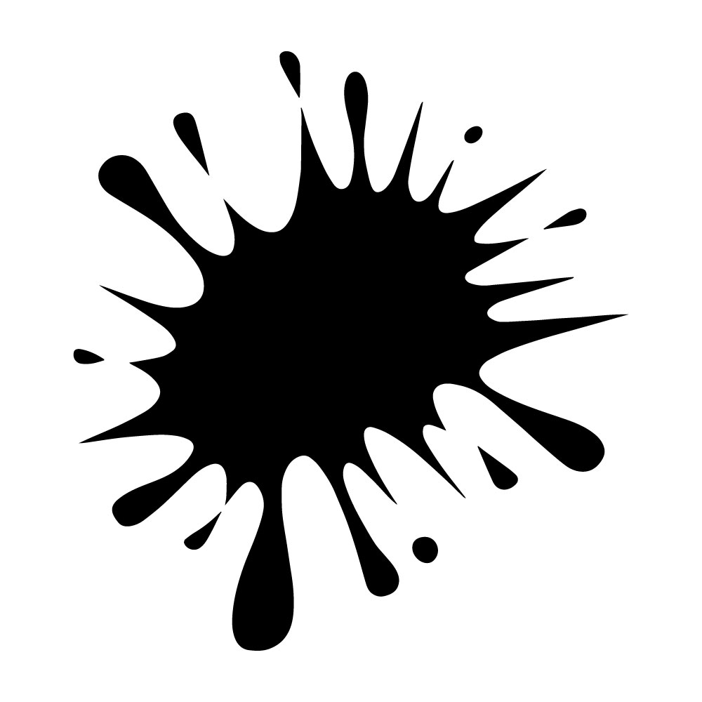 Farbkleckse Aufkleber Klecks Sticker Smudge (19x20cm schwarz) – modrinho